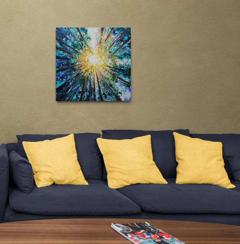 Original Dada Landscape Painting by Tatjana Obuhova