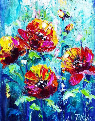 Print of Floral Paintings by Tatjana Obuhova