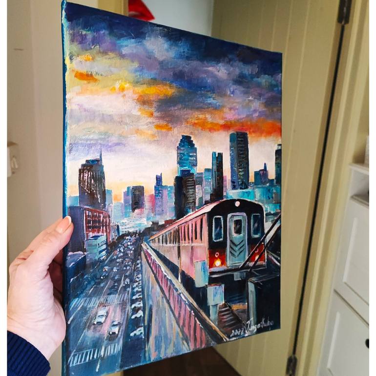 Original Fine Art Cities Painting by Tatjana Obuhova