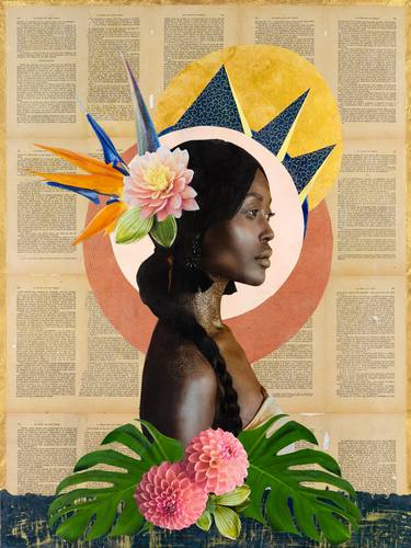 Saatchi Art Artist Yasmin Youssef; Collage, “Moment with the Sun” #art