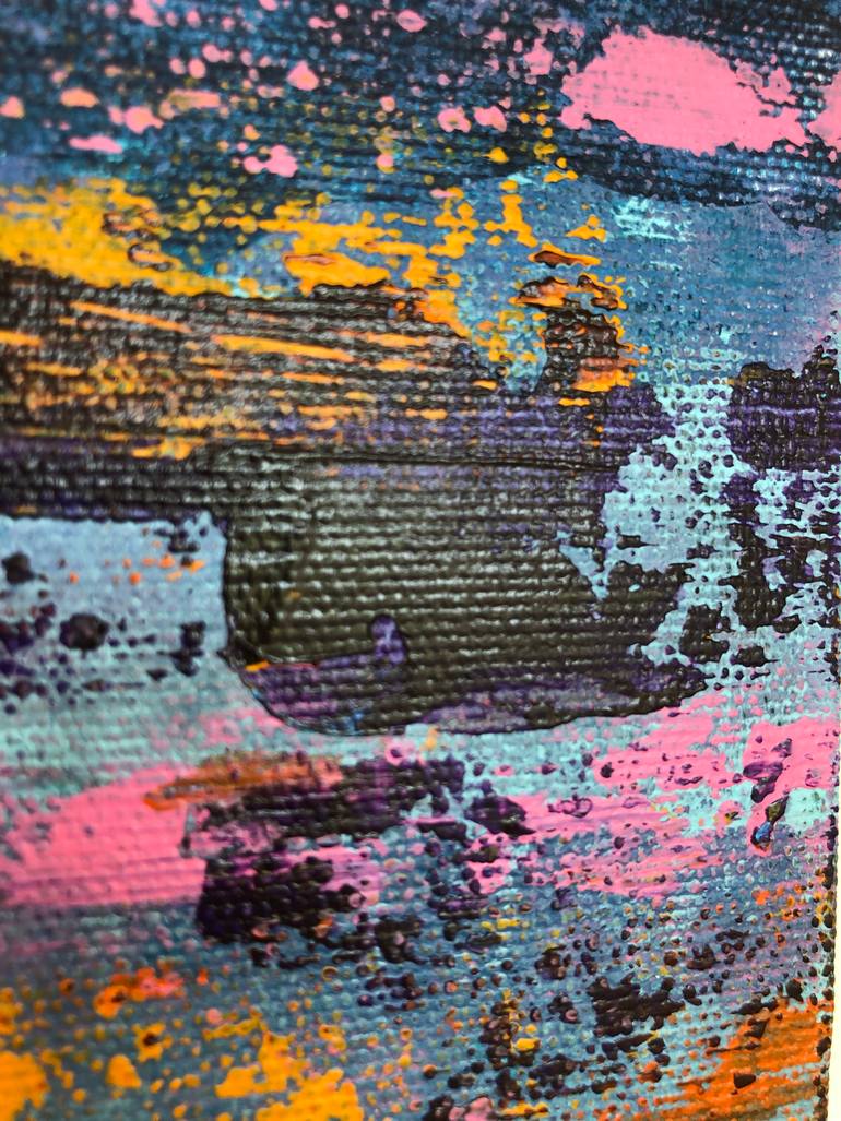 Original Abstract Seascape Painting by Uli Wu