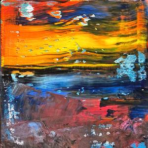 Collection Abstract painting Sunset