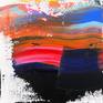 Collection Abstract painting Sunset