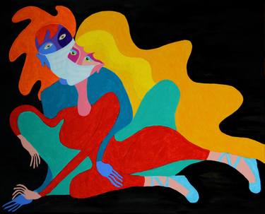 Original Art Deco Cartoon Paintings by Michele Taras