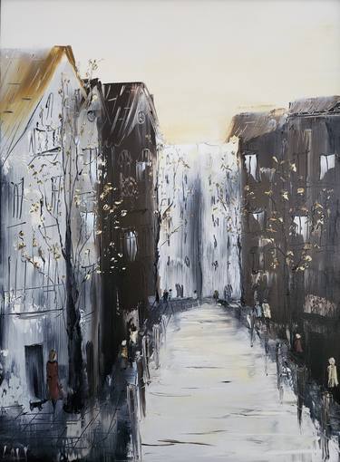 Original Symbolism Cities Painting by Olga Lavrova