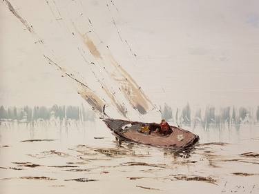 Print of Expressionism Boat Paintings by Olga Lavrova