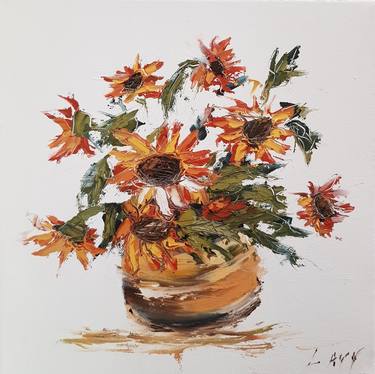 Original Expressionism Floral Paintings by Olga Lavrova