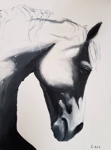 Print of Minimalism Horse Paintings by Olga Lavrova