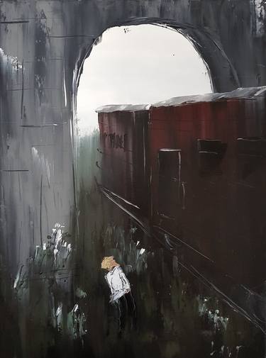 Original Train Paintings by Olga Lavrova