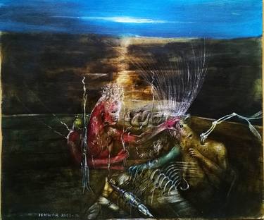 Original Surrealism Mortality Paintings by Ishwar Gurung