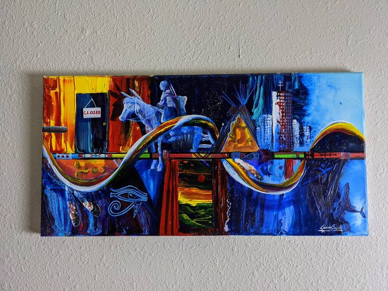 Original Art Deco Abstract Painting by Lance Smith