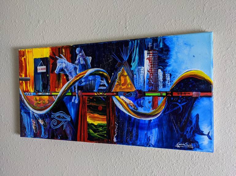 Original Art Deco Abstract Painting by Lance Smith
