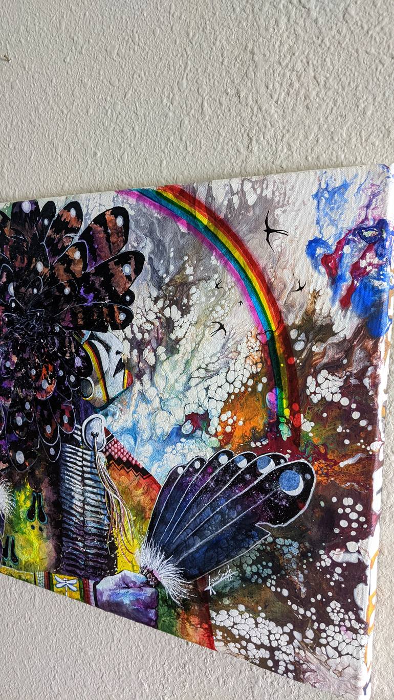 Original Abstract Pop Culture/Celebrity Painting by Lance Smith