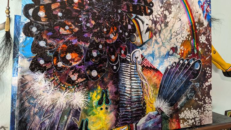 Original Abstract Pop Culture/Celebrity Painting by Lance Smith