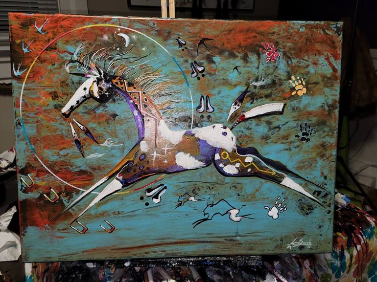 Original Abstract Expressionism Culture Painting by Lance Smith