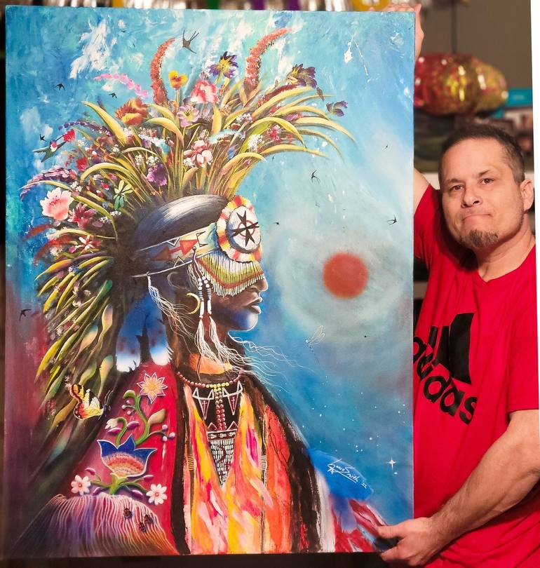 Original Figurative World Culture Painting by Lance Smith