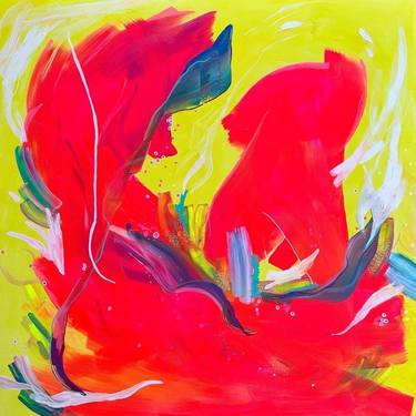 Original Abstract Expressionism Abstract Paintings by Valentine Svihalek