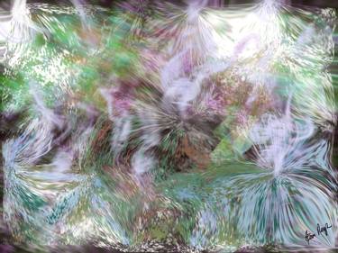 Original Abstract Expressionism Abstract Mixed Media by Eva Reyes
