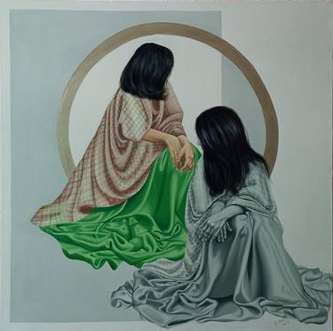 Original Figurative Women Paintings by kalsoom iftikhar