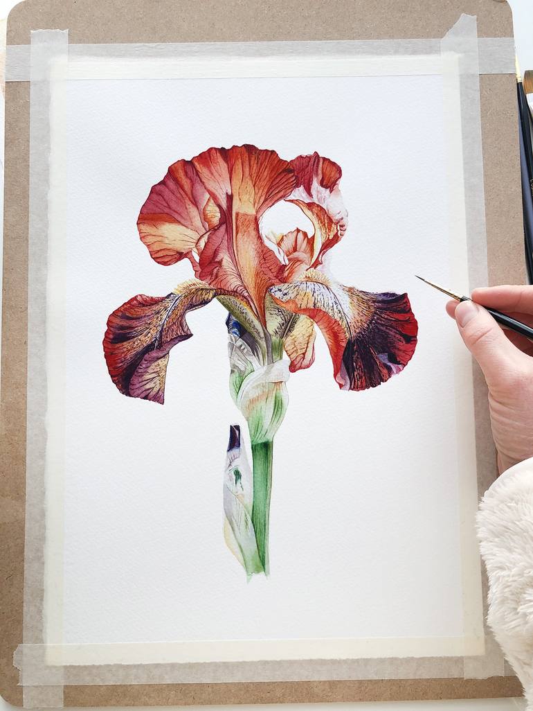 Original Illustration Floral Painting by Maiia Axton