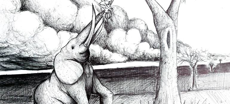 Original Conceptual Nature Drawing by Jerry Arias