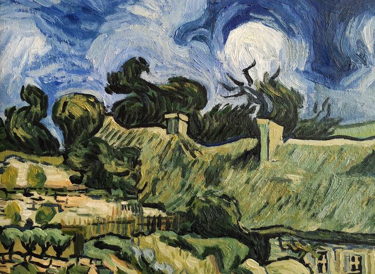 Original Expressionism Landscape Painting by Santiago Tellez