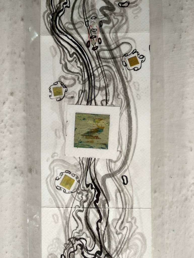 Original Conceptual Abstract Mixed Media by Ilina Laurentiu
