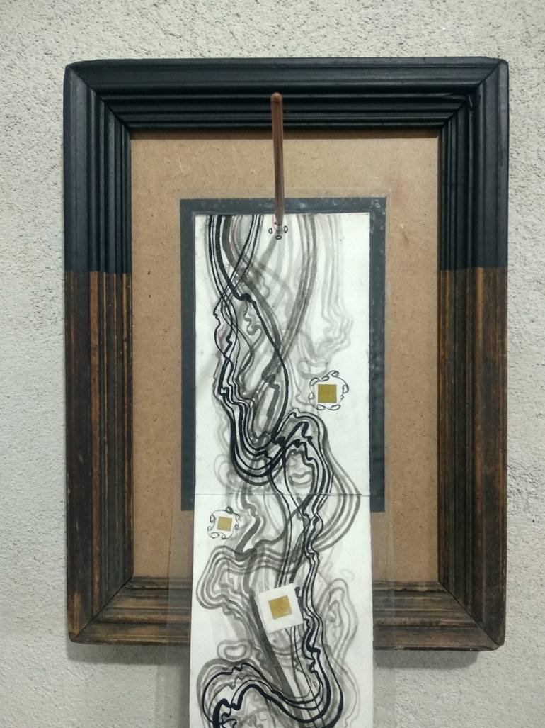 Original Conceptual Abstract Mixed Media by Ilina Laurentiu