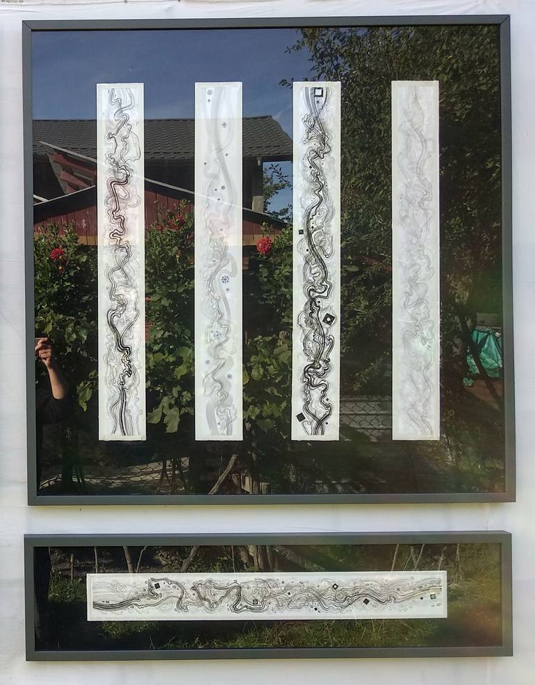 Original Conceptual Abstract Mixed Media by Ilina Laurentiu