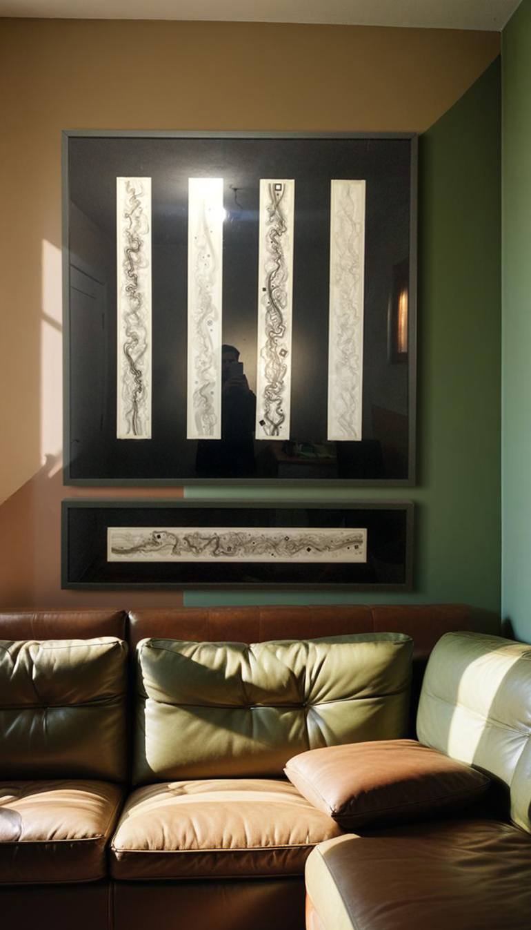 Original Conceptual Abstract Mixed Media by Ilina Laurentiu