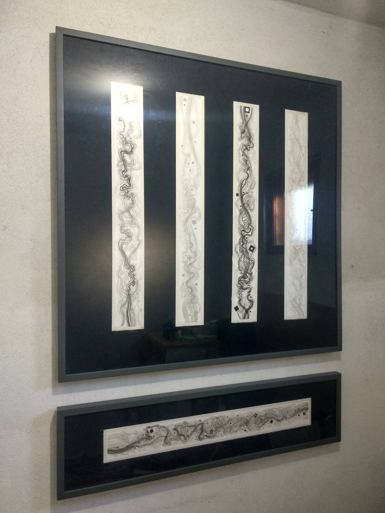 Original Conceptual Abstract Mixed Media by Ilina Laurentiu