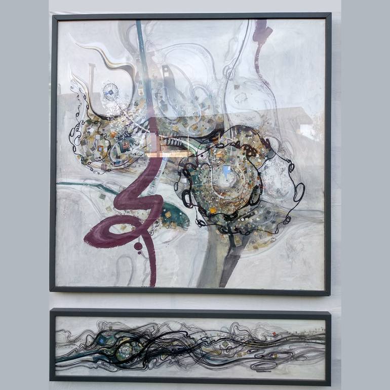 Original Conceptual Abstract Mixed Media by Ilina Laurentiu