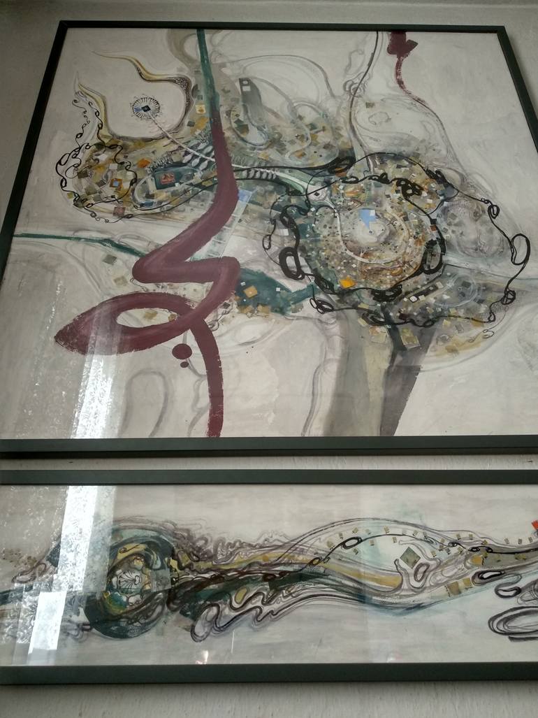 Original Conceptual Abstract Mixed Media by Ilina Laurentiu