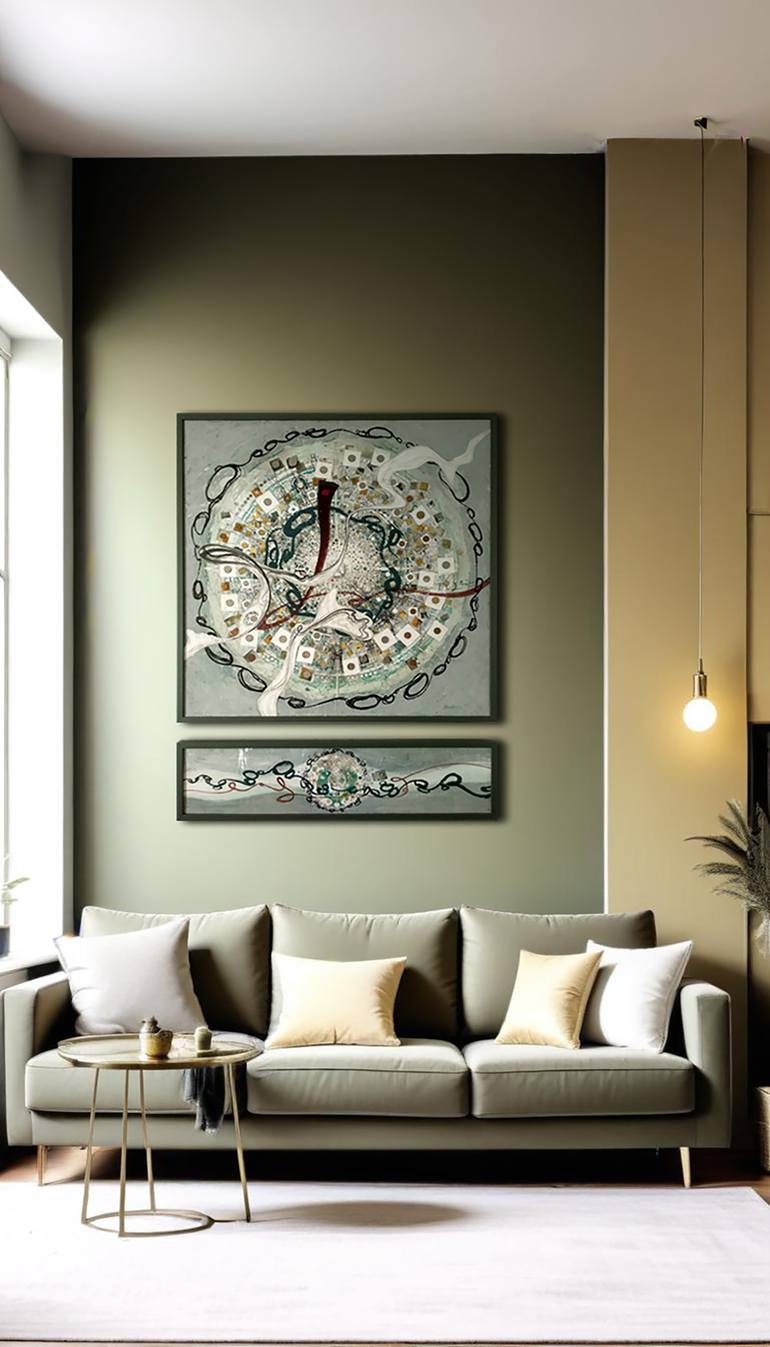 Original Conceptual Cities Mixed Media by Ilina Laurentiu