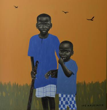 Original Figurative Children Paintings by Ifeoluwa kalejaiye