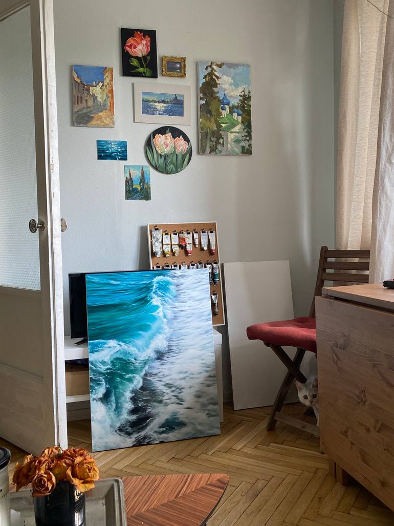 Original Expressionism Water Painting by Tatyana Chetrari