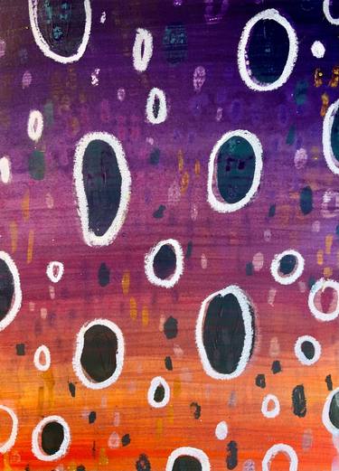 Drops -abstract acrylic painting on paper thumb