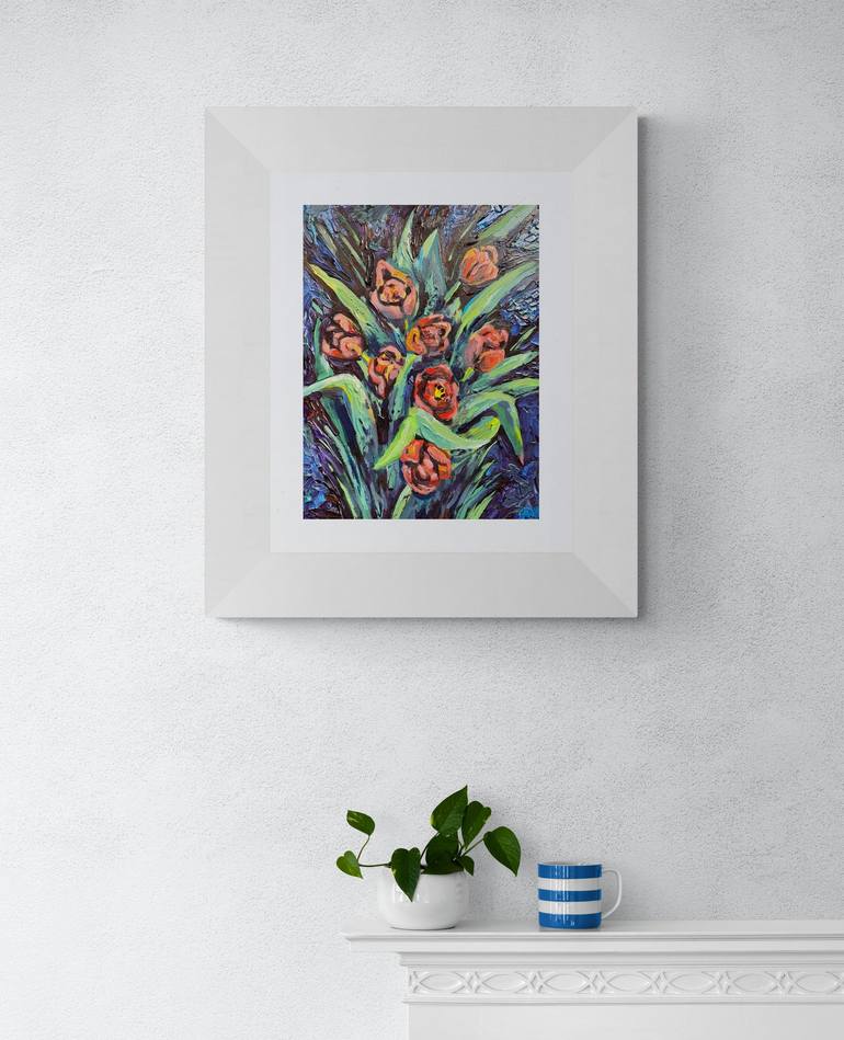 Original Floral Painting by Anna Beglyakova