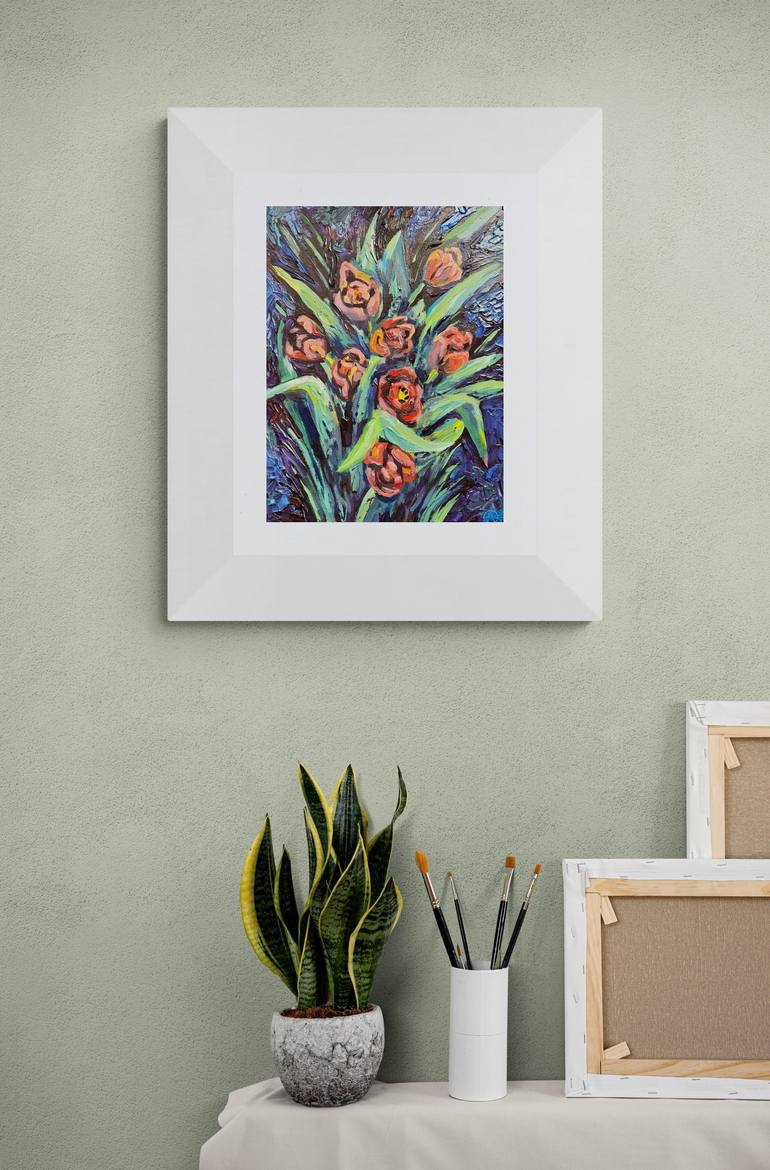 Original Floral Painting by Anna Beglyakova