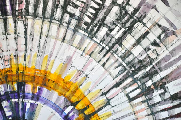 Original Abstract Geometric Painting by Mzerart Grg