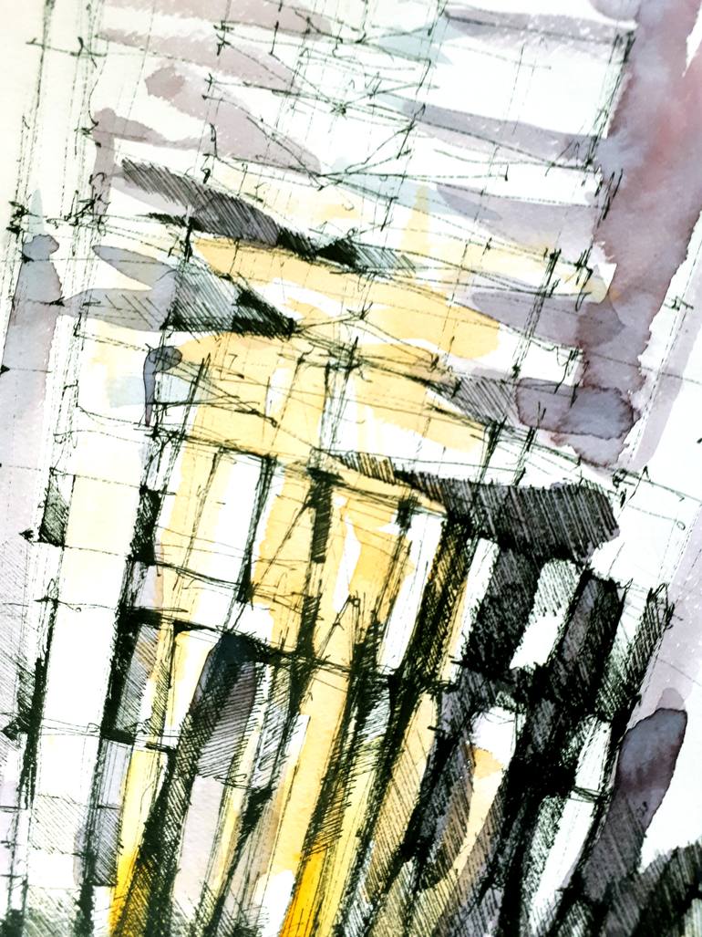 Original Abstract Geometric Painting by Mzerart Grg