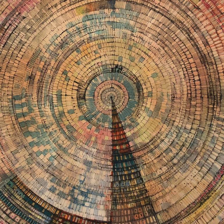 Original Geometric Abstract Painting by Mzerart Grg