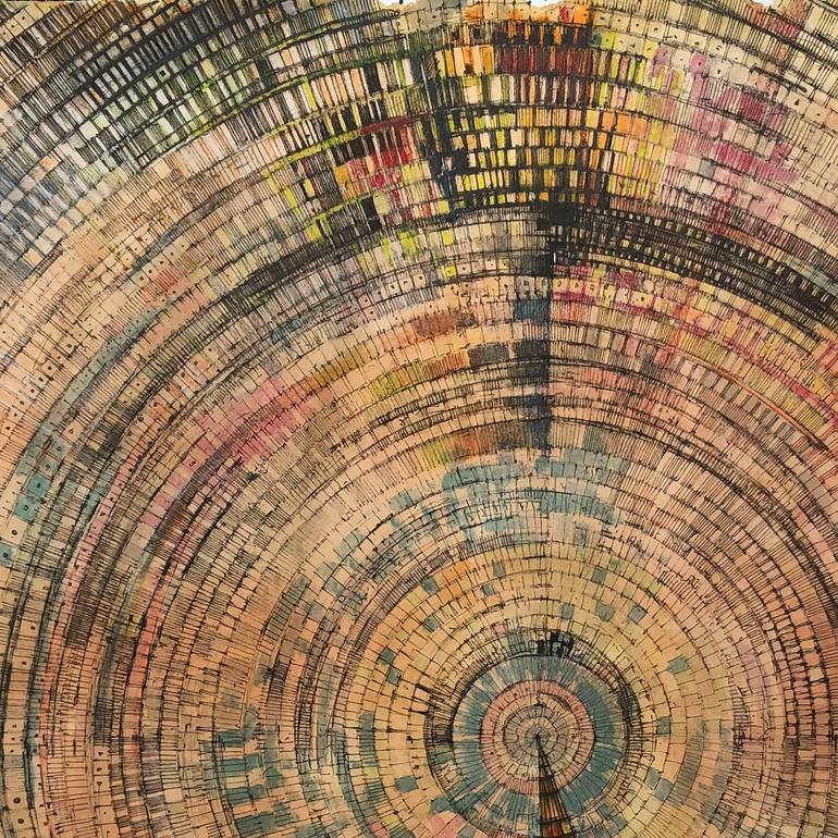 Original Geometric Abstract Painting by Mzerart Grg