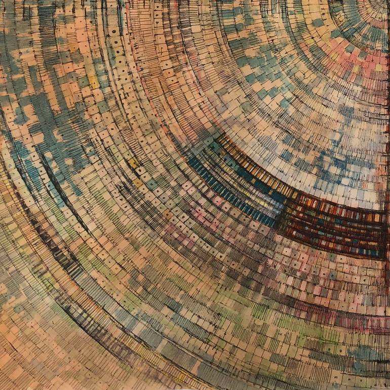 Original Geometric Abstract Painting by Mzerart Grg