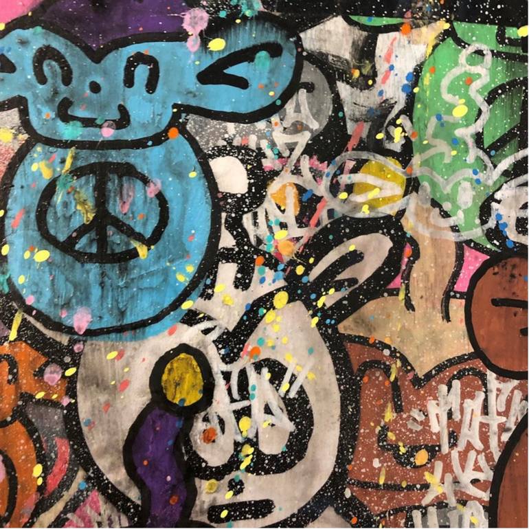 Original Abstract Graffiti Painting by Oliver Skelton