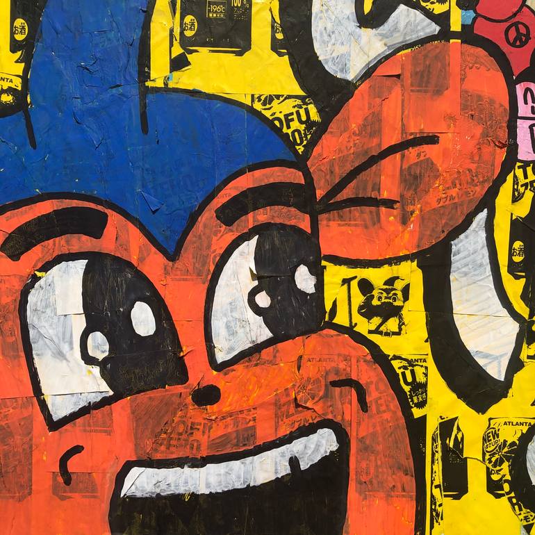 Original Abstract Graffiti Painting by Oliver Skelton