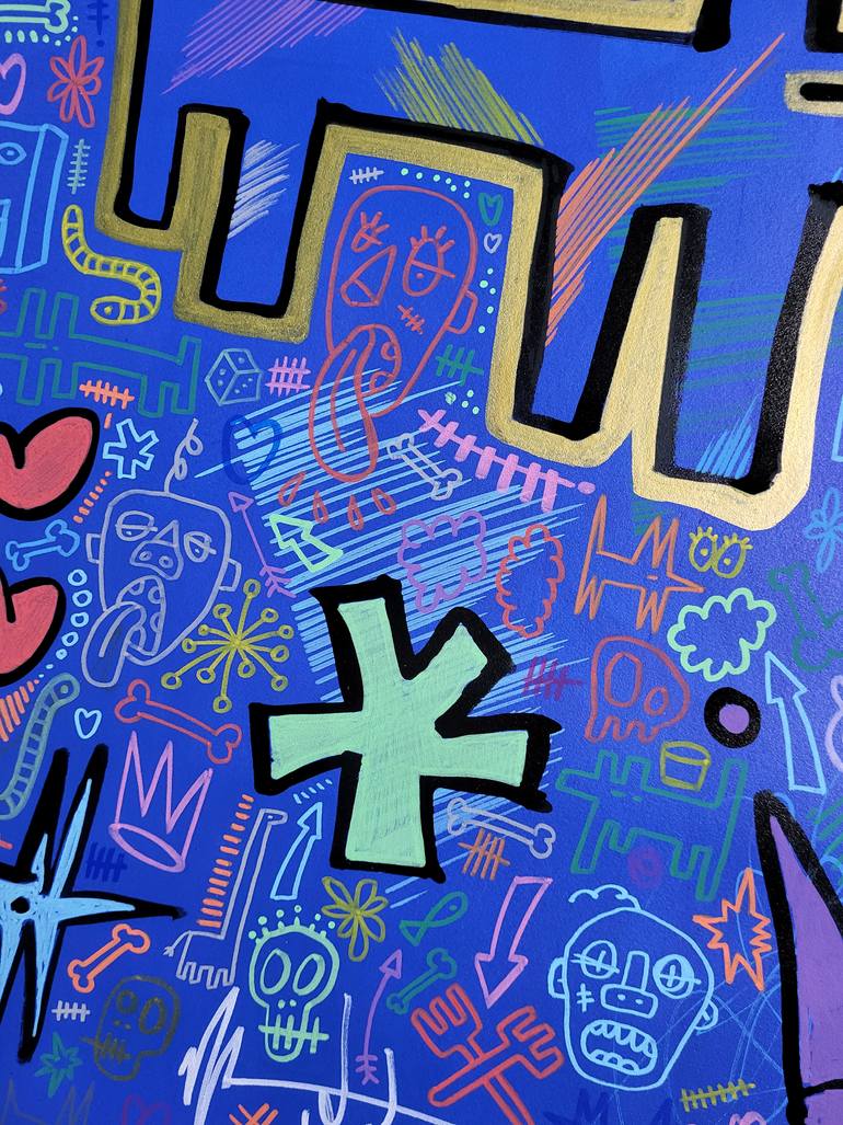 Original Pop Art Cartoon Painting by Well Well