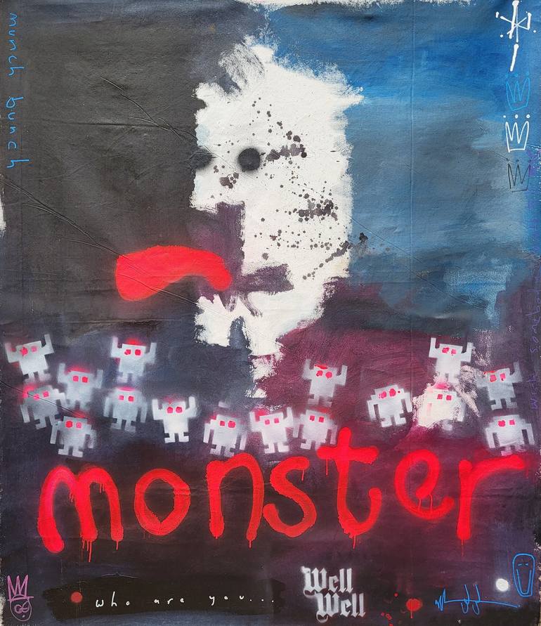 Original Street Art Pop Culture/Celebrity Paintings by Well Well