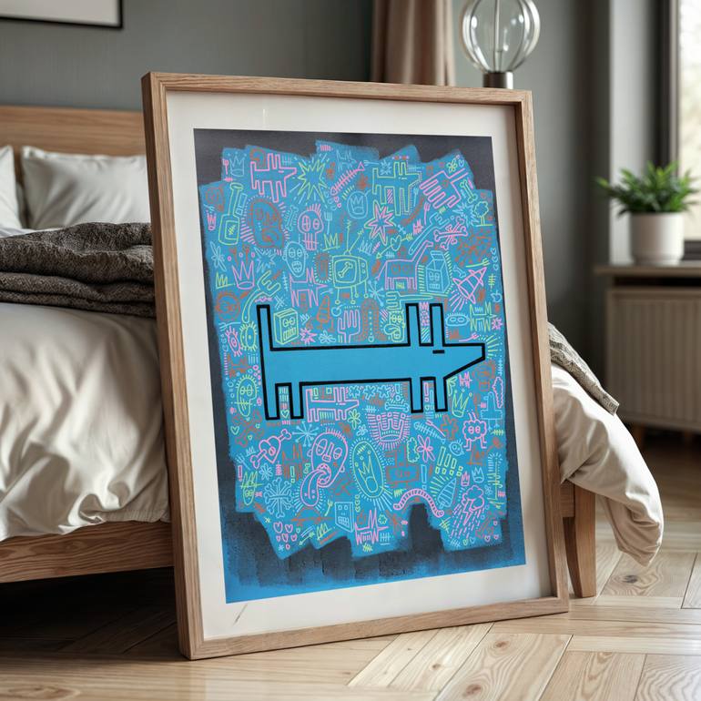 Original Other Dogs Painting by Well Well