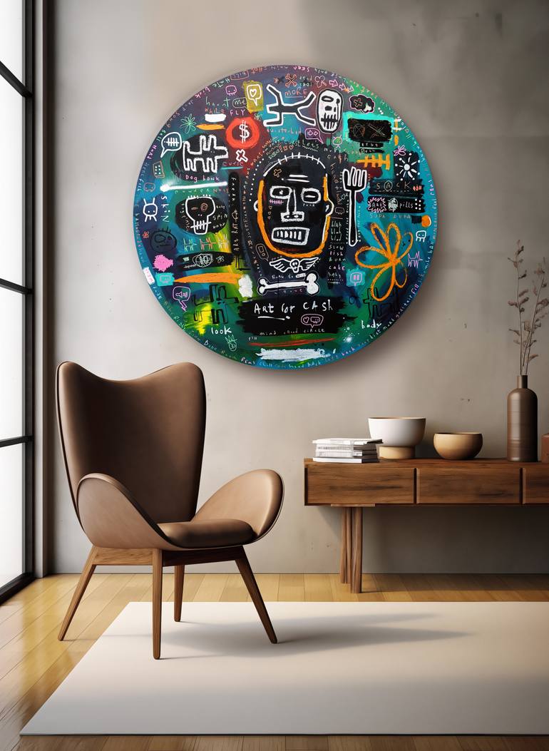 Original Pop Art Graffiti Painting by Well Well